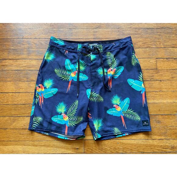 RIPCURL Mirage Navy Tropical Floral Boardshorts sz 34 - Picture 1 of 11